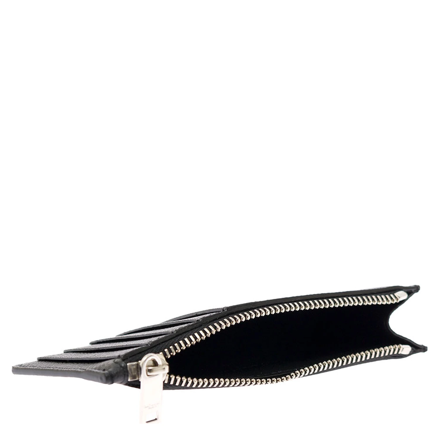 Saint Laurent Mans Black Leather Card Holder