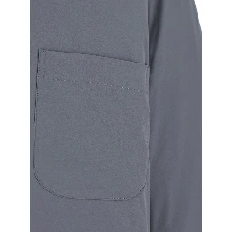 Grey Jacket with Patch Pocket in Padded Fabric Man