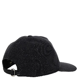 Black Baseball Cap with Embroidered FF Logo in Cotton Man