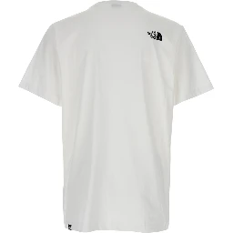 White T-Shirt with Maxi Logo Printed on the Front and Back in Cotton Blend Man