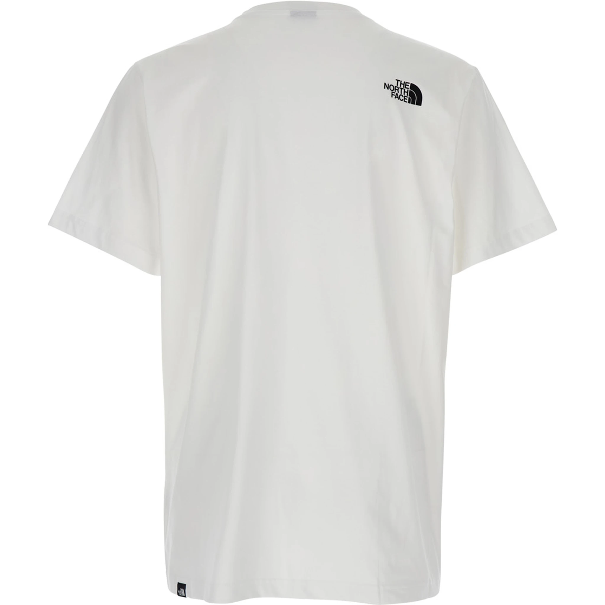 White T-Shirt with Maxi Logo Printed on the Front and Back in Cotton Blend Man