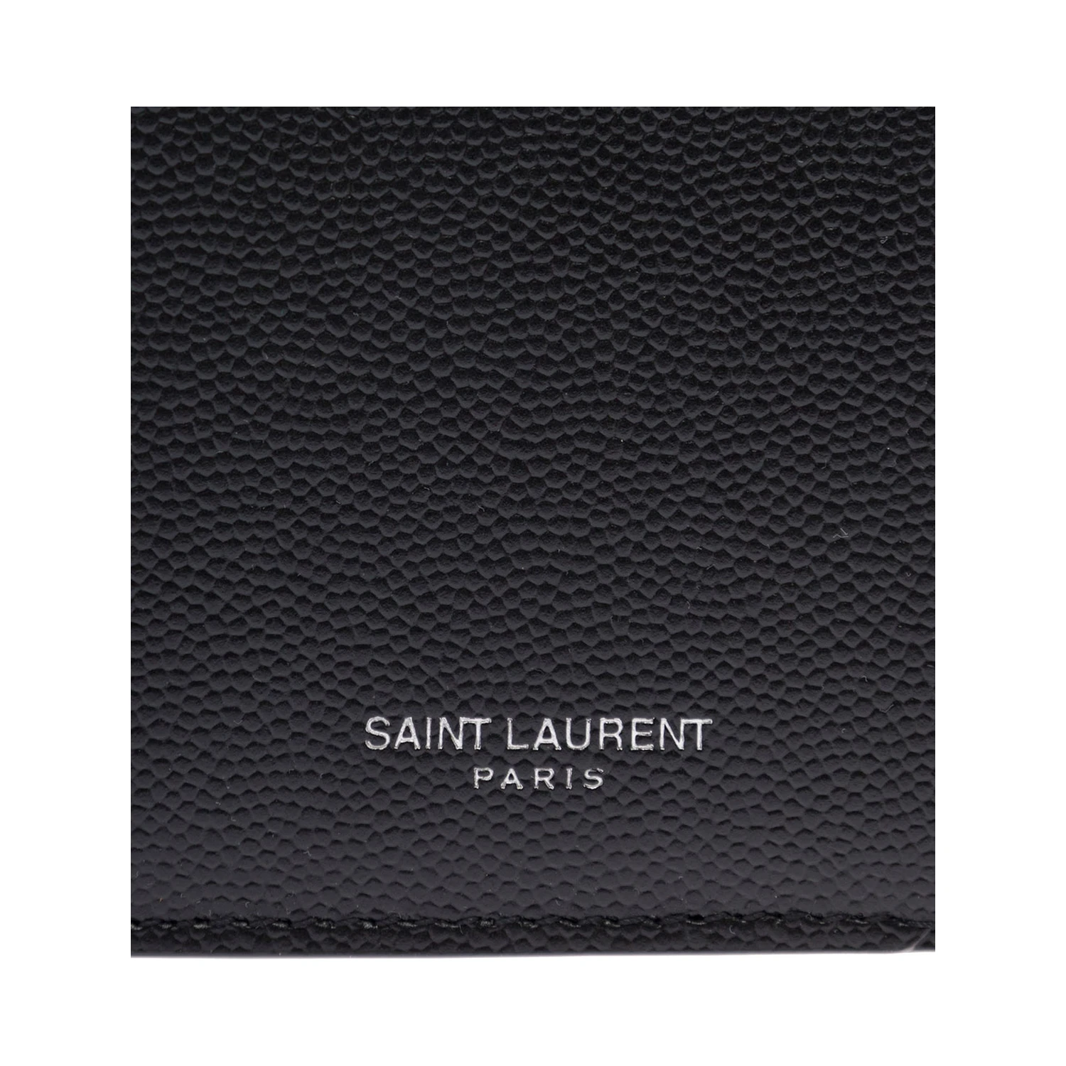 Saint Laurent Mans Black Leather Card Holder