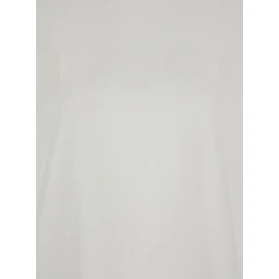 White Crewneck T-Shirt with Tonal Logo Print on the Front in Cotton Woman