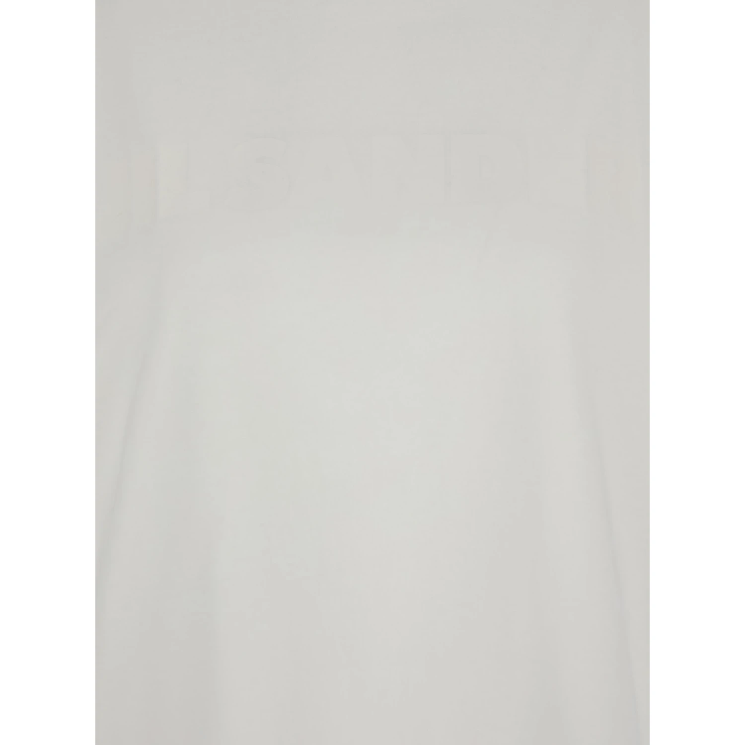 White Crewneck T-Shirt with Tonal Logo Print on the Front in Cotton Woman