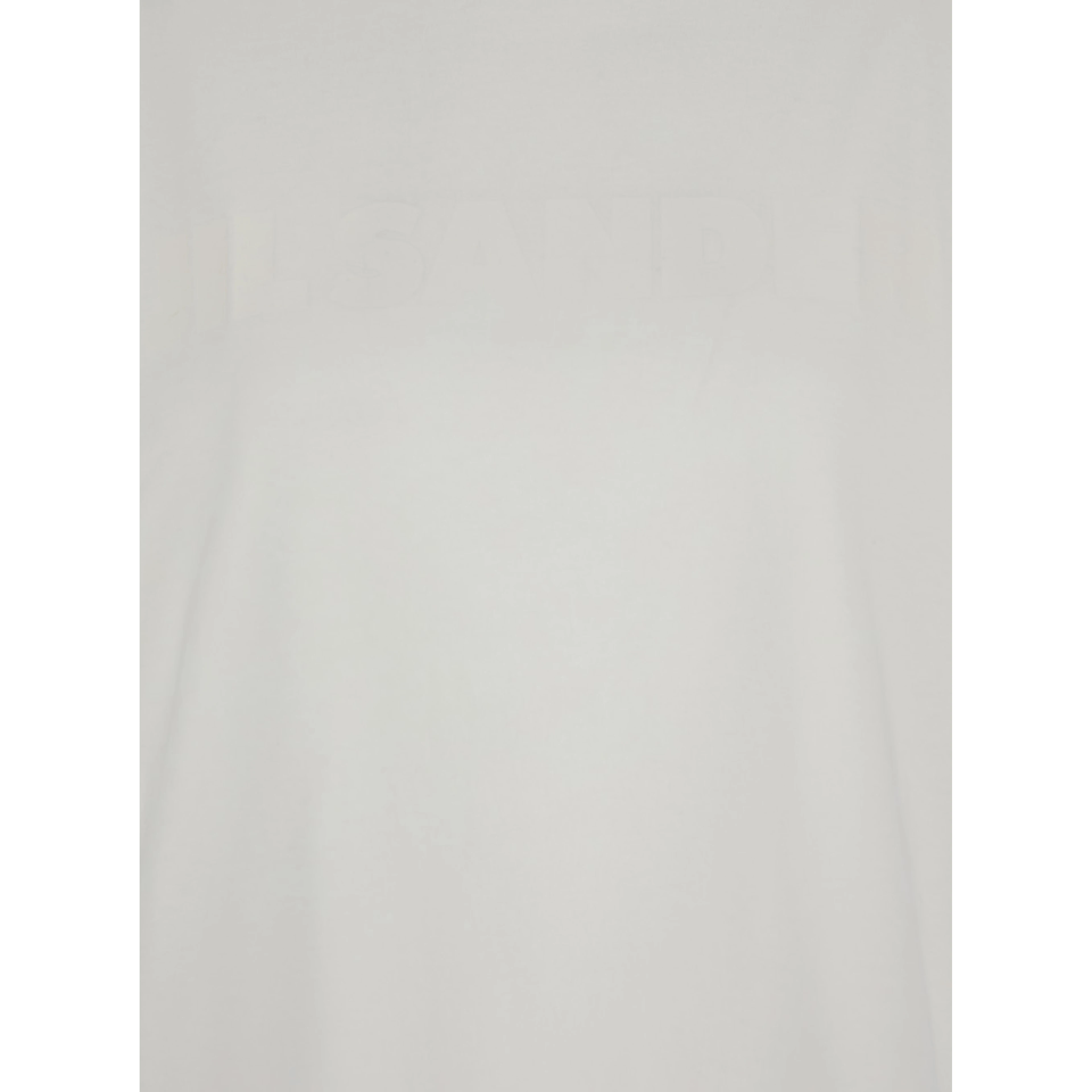 White Crewneck T-Shirt with Tonal Logo Print on the Front in Cotton Woman
