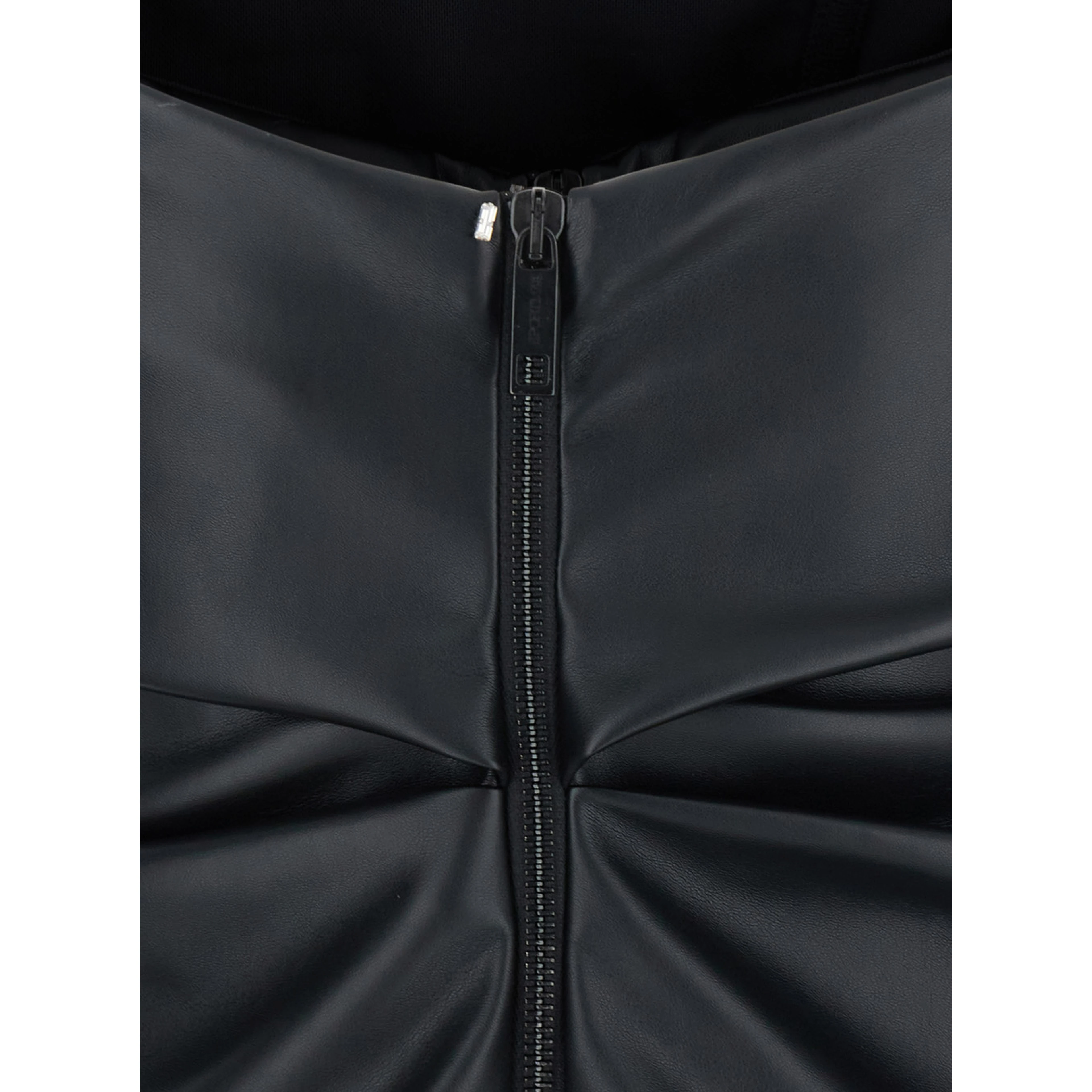 Lindsey Black Bandeau Top with V-Neck on the Back in Tech Fabric Woman