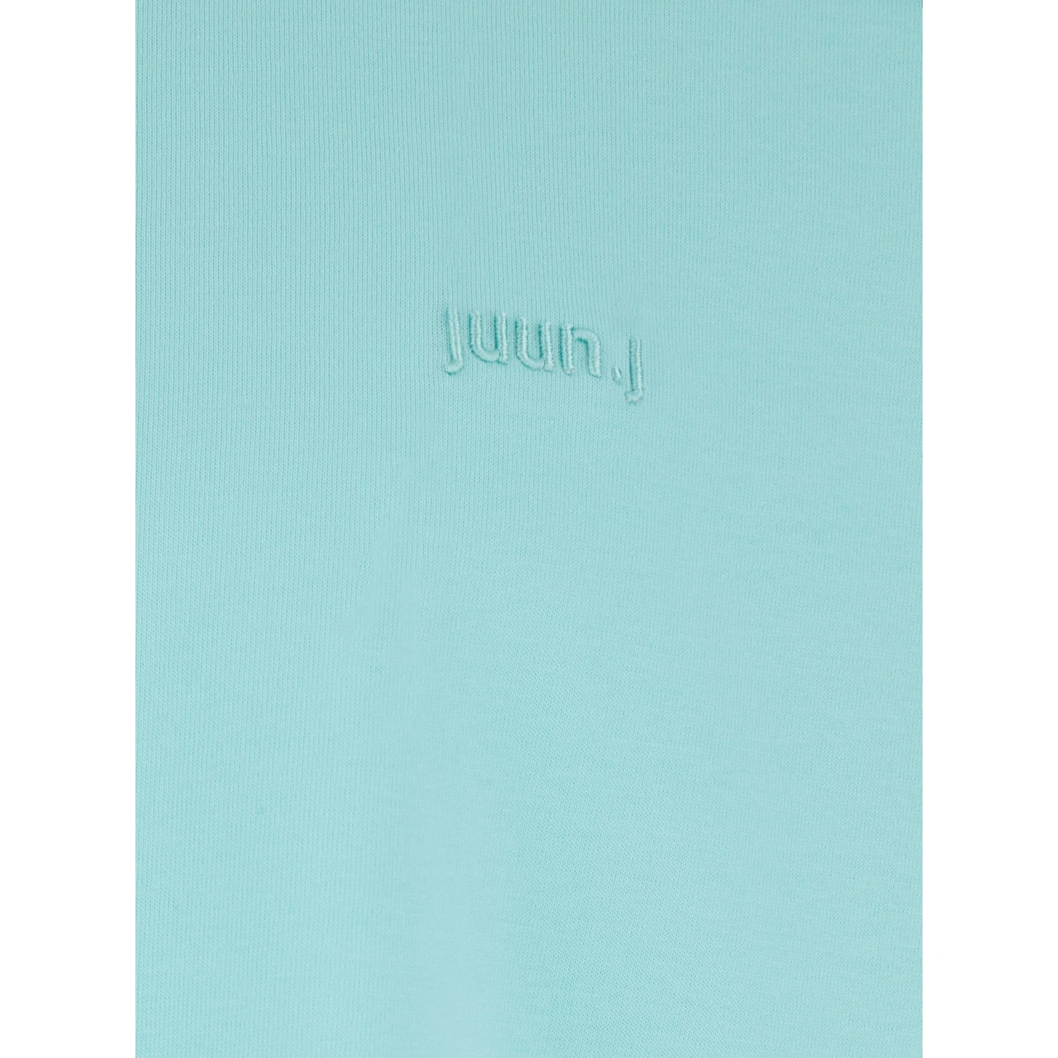 Light Blue T-Shirt with Logo Embroidered on the Front and Print on the Back in Cotton Man