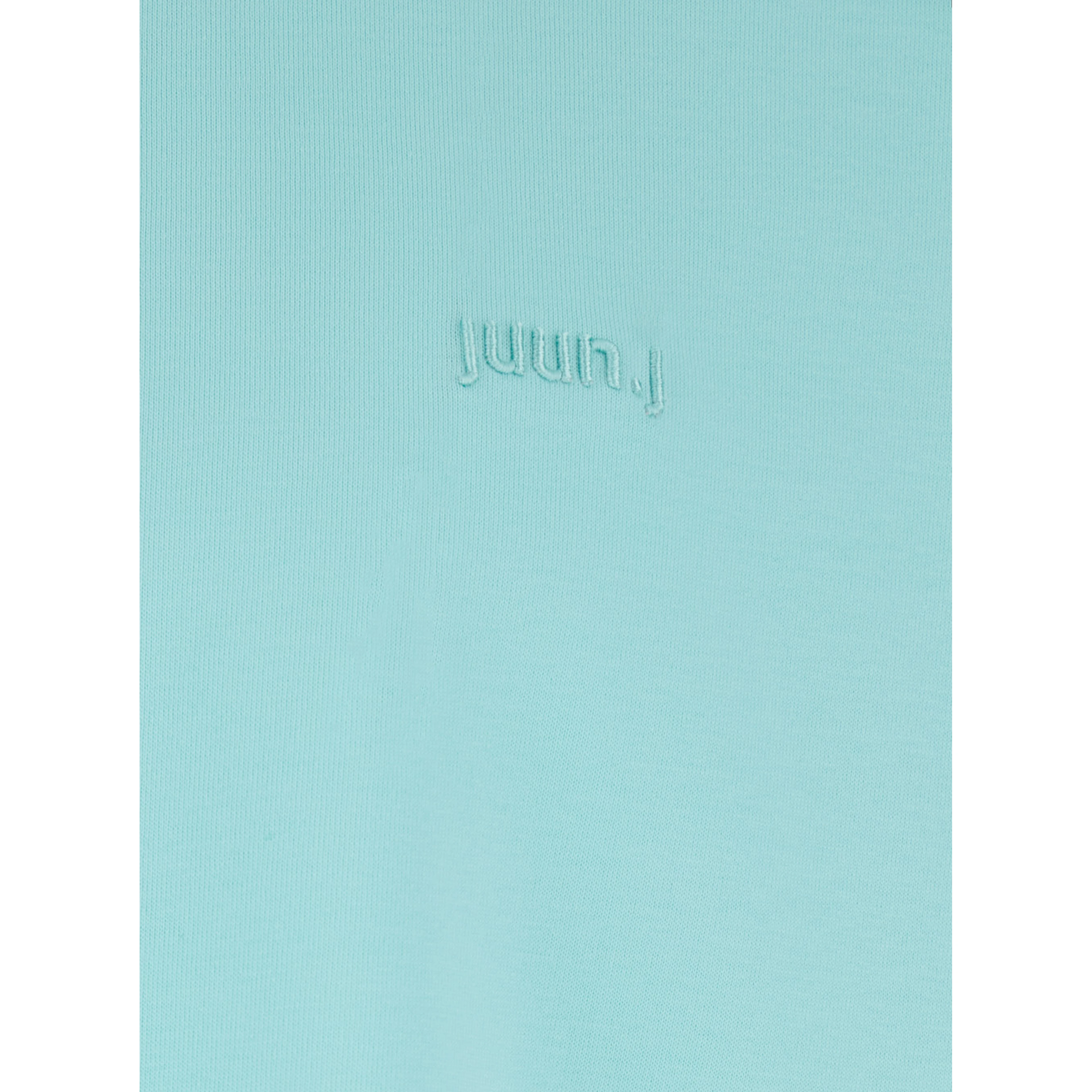 Light Blue T-Shirt with Logo Embroidered on the Front and Print on the Back in Cotton Man