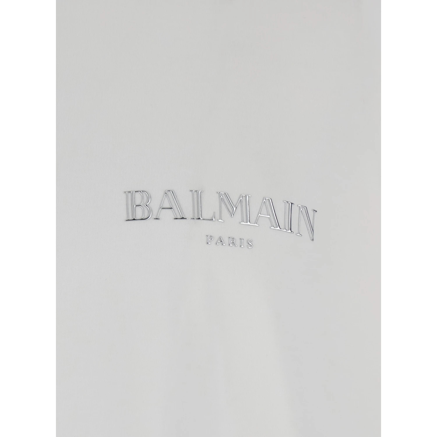 White Crewneck T-Shirt with Logo Lettering on the Front in Cotton Man