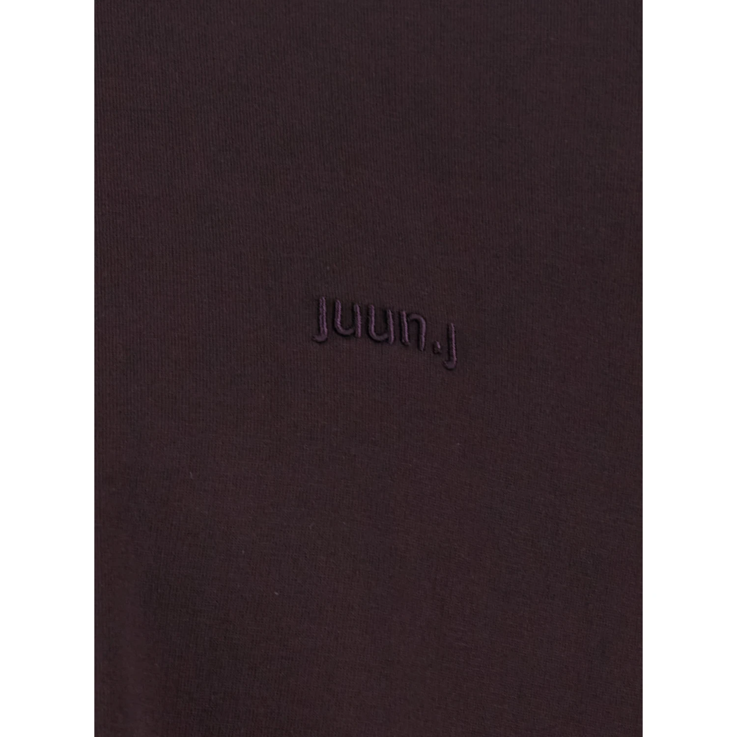 Bordeaux T-Shirt with Logo Embroidered on the Front and Print on the Back in Cotton Man