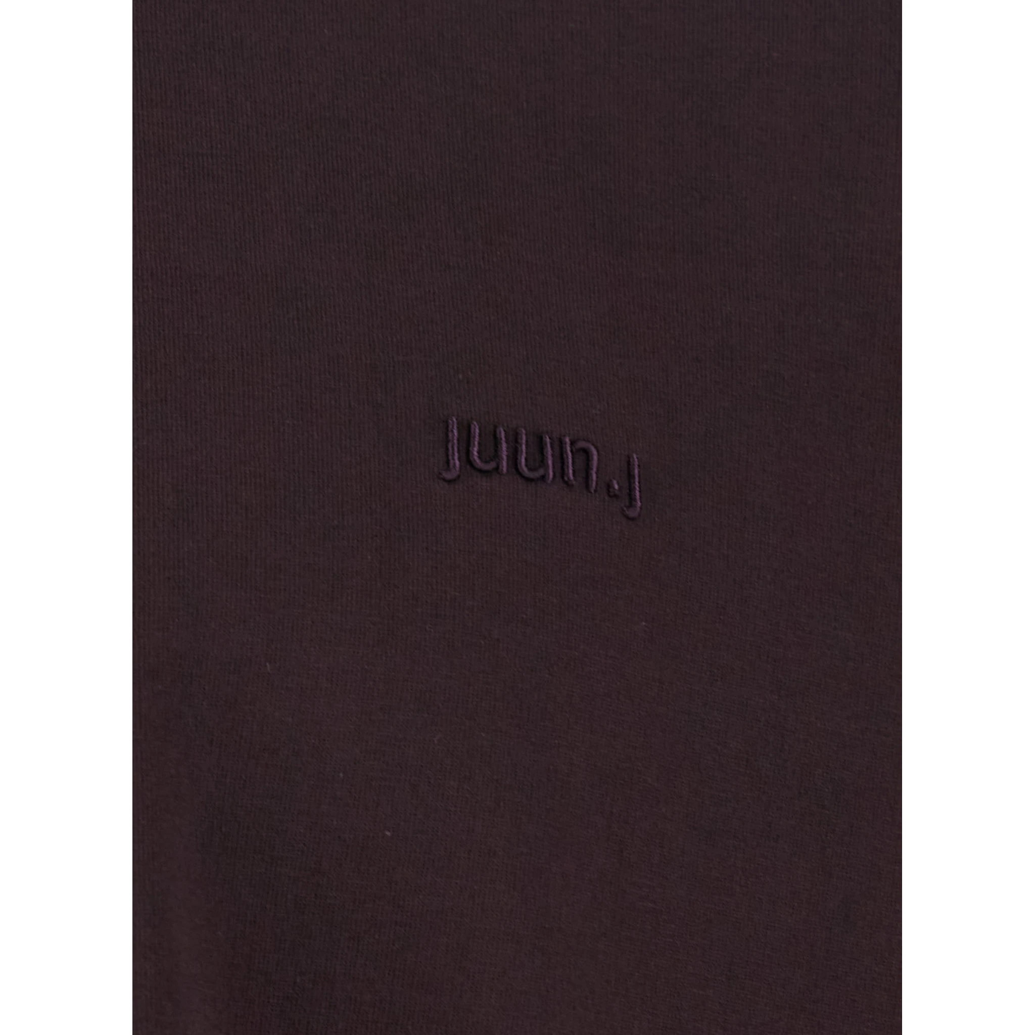 Bordeaux T-Shirt with Logo Embroidered on the Front and Print on the Back in Cotton Man