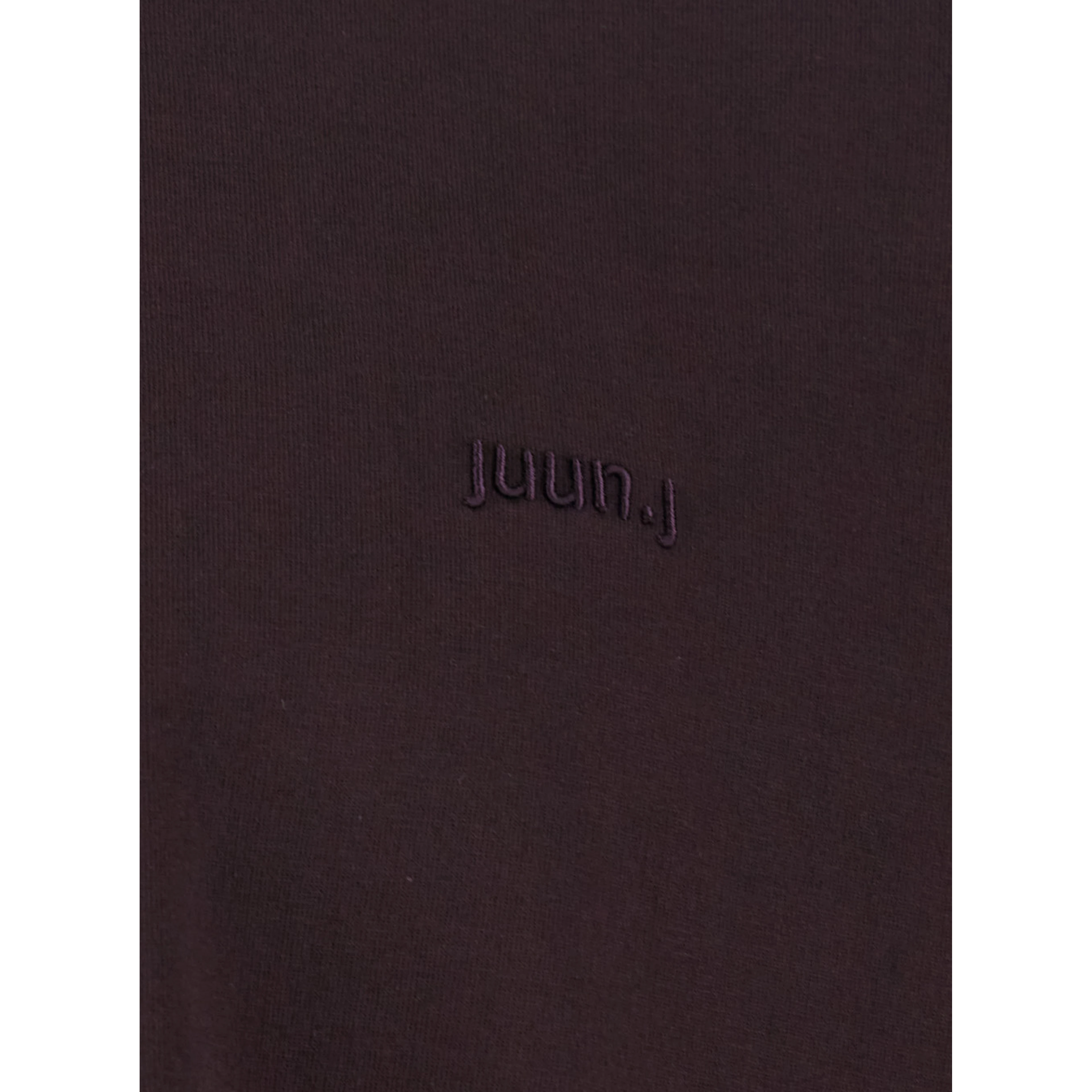 Bordeaux T-Shirt with Logo Embroidered on the Front and Print on the Back in Cotton Man