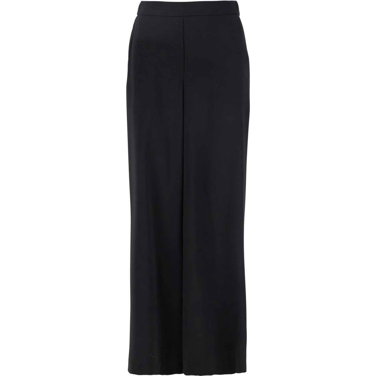 Black Pants with Wide Leg and Elastic Rear Waist in Tech Fabric Woman