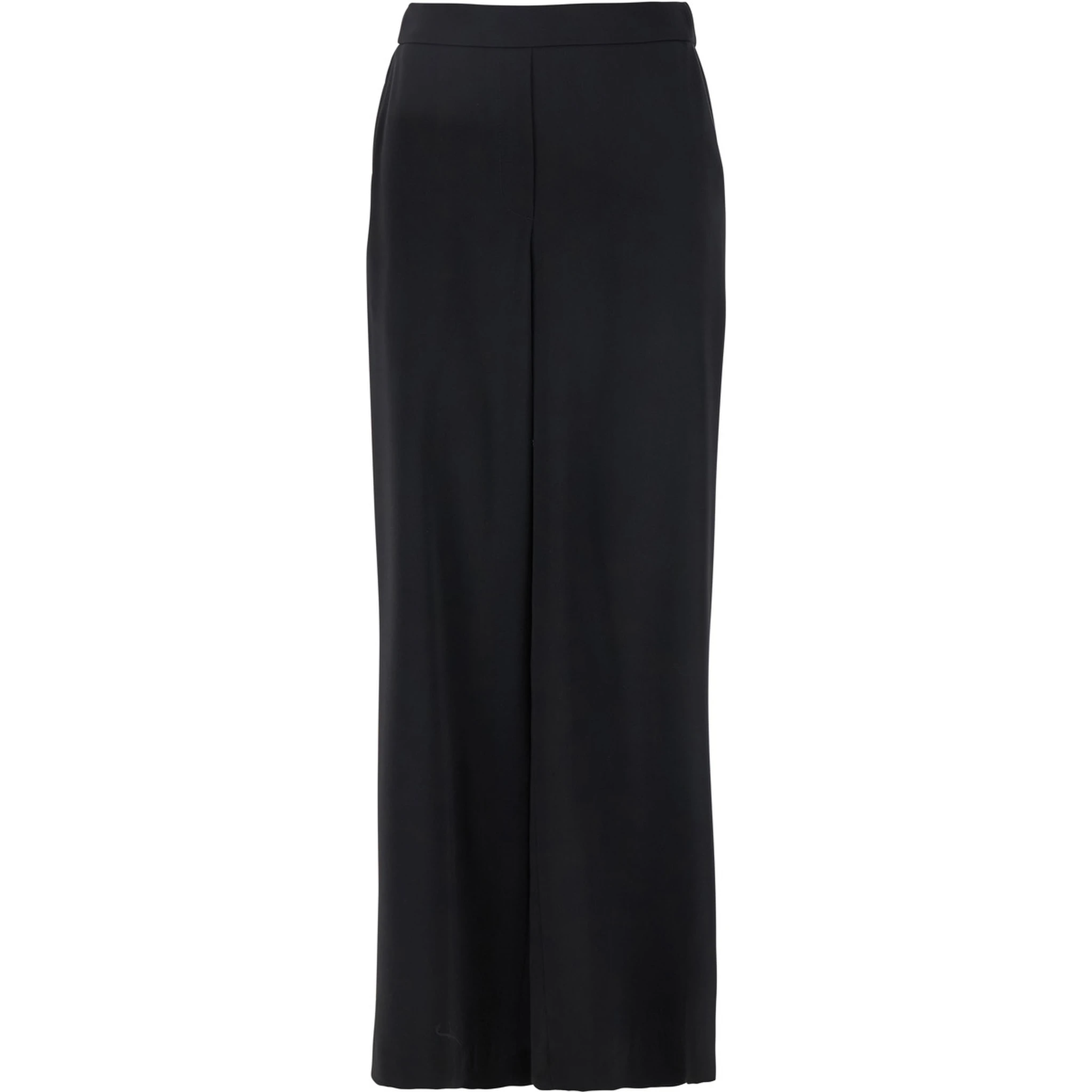 Black Pants with Wide Leg and Elastic Rear Waist in Tech Fabric Woman