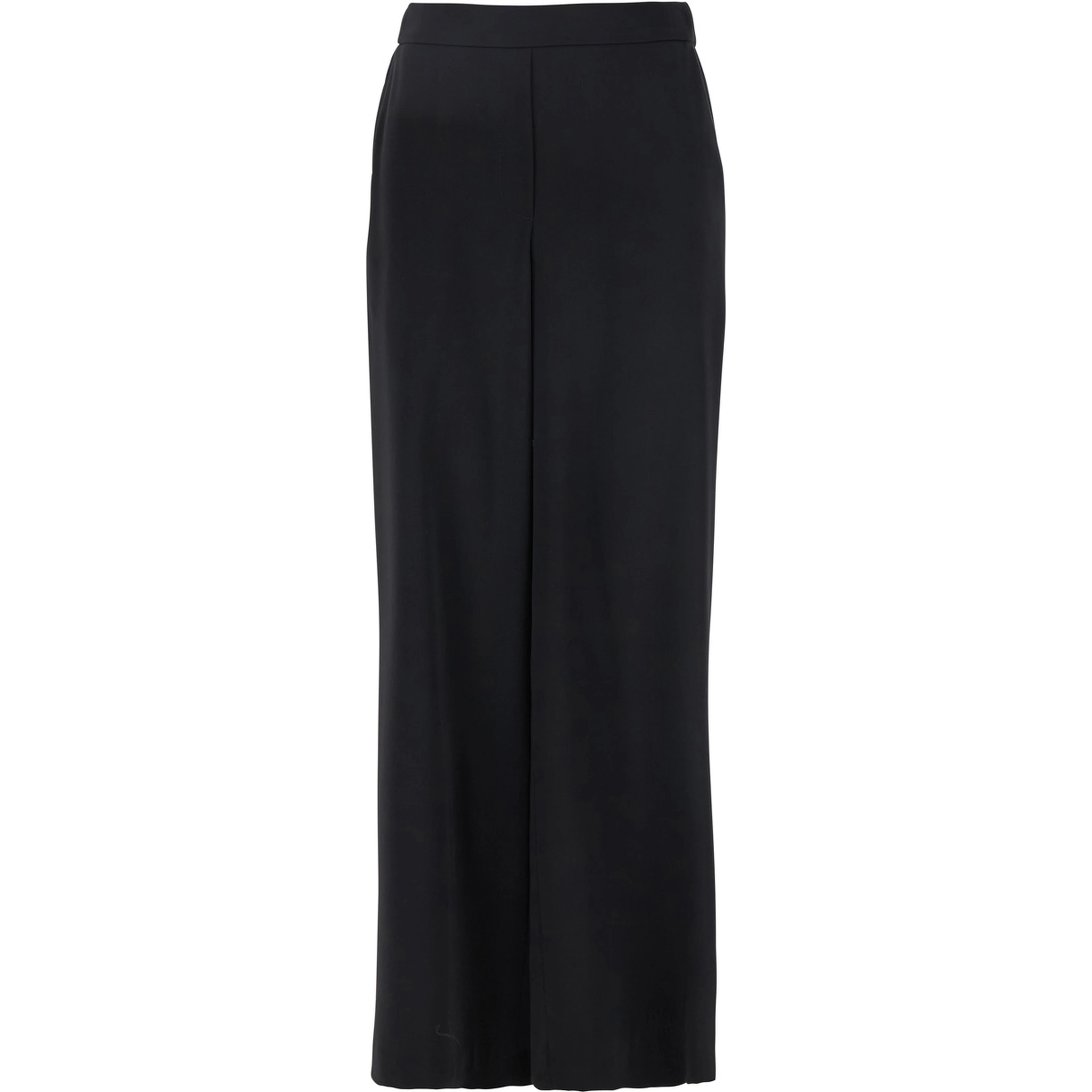 Black Pants with Wide Leg and Elastic Rear Waist in Tech Fabric Woman