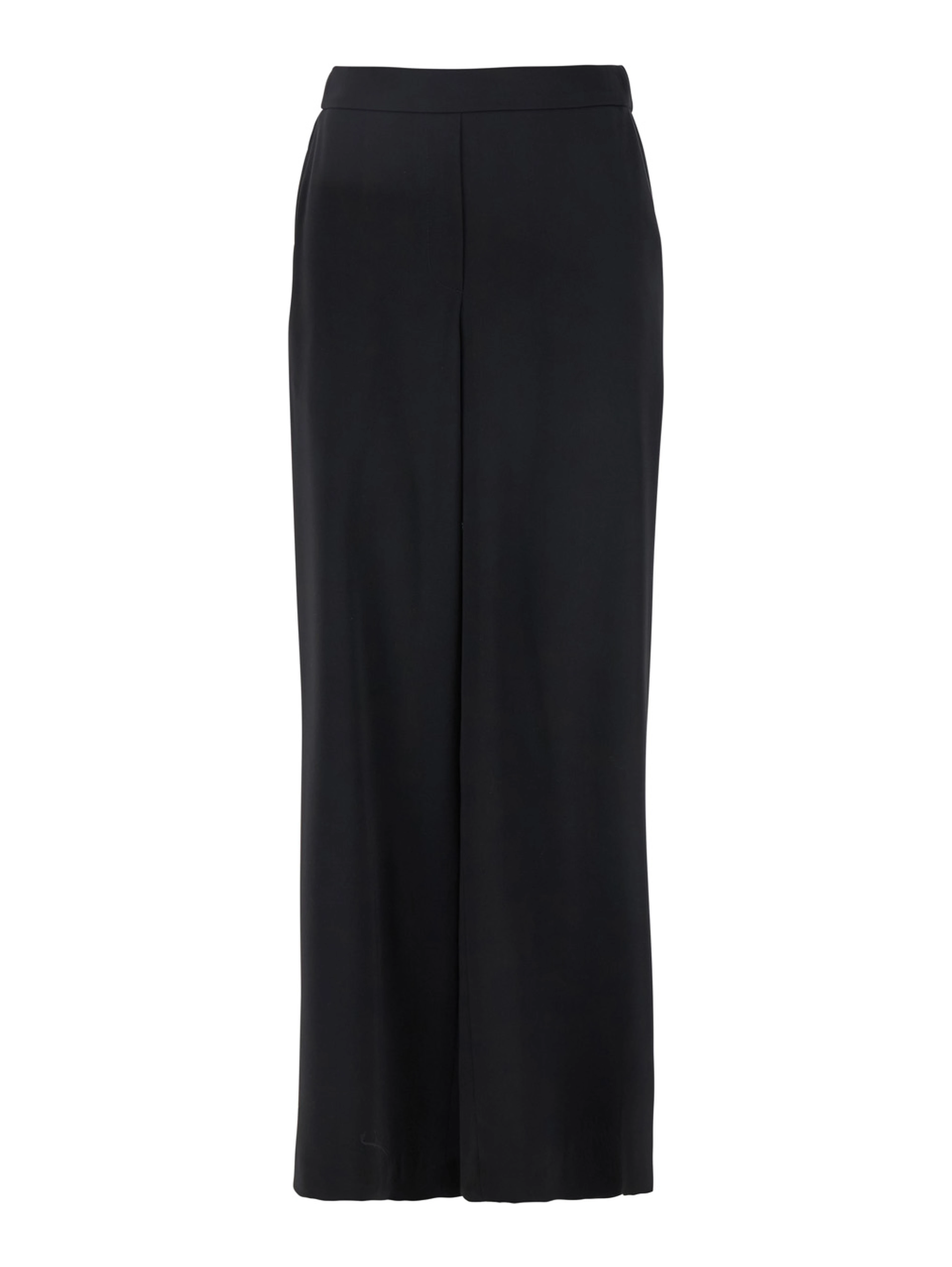 Black Pants with Wide Leg and Elastic Rear Waist in Tech Fabric Woman