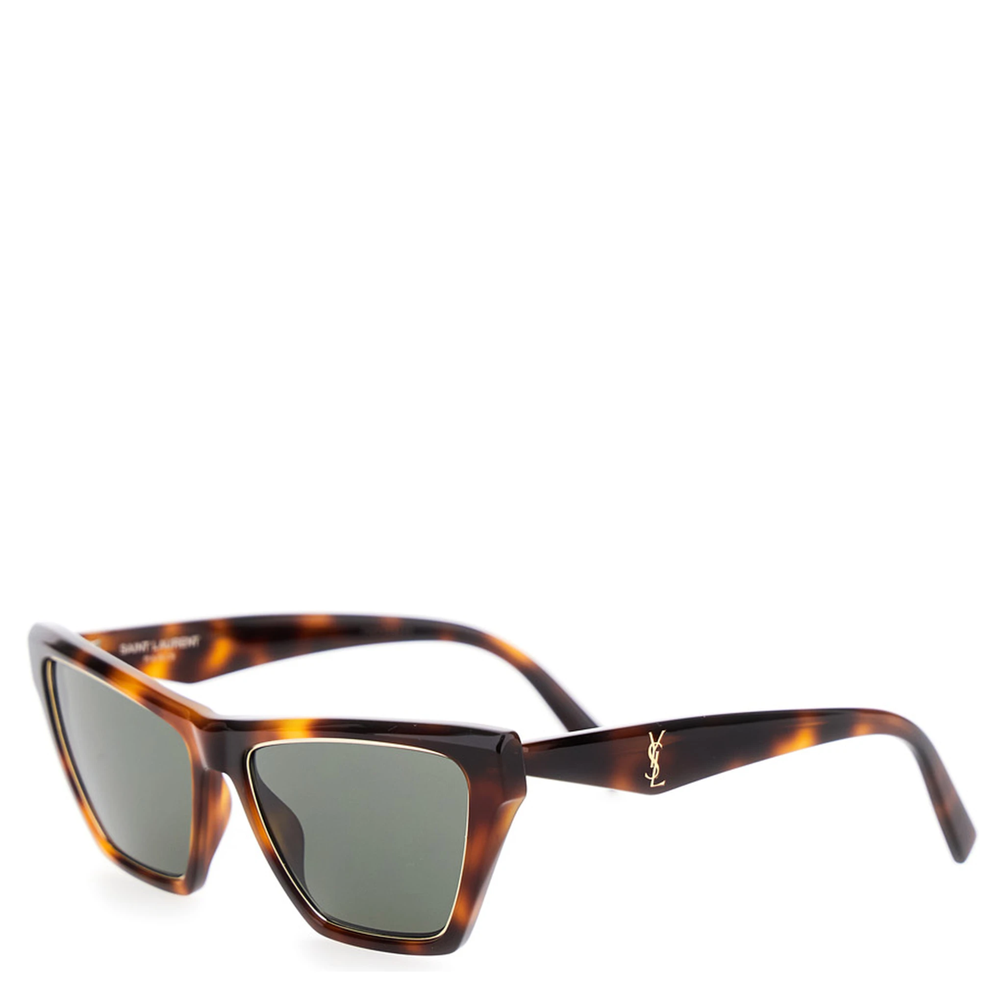 Brown Sunglasses with Tortoiseshell Print and Cassandre Logo on Temples in Acetate Woman