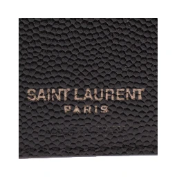 Black Bi-Fold Wallet with Cassandre Detail in Hammered Leather Man