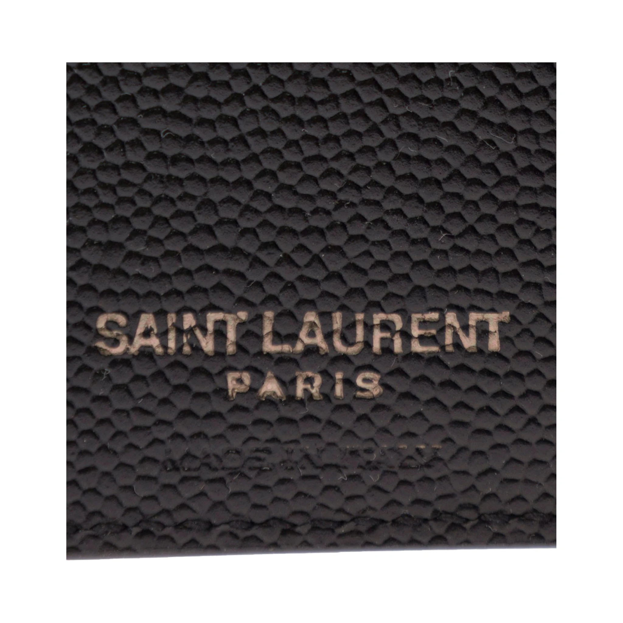 Black Bi-Fold Wallet with Cassandre Detail in Hammered Leather Man