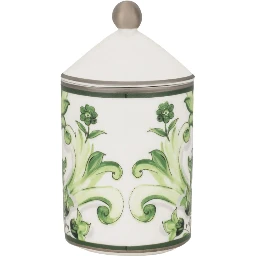 Green Sicilian Neroli and Lemon Scented Candle with Lid and Carretto Print