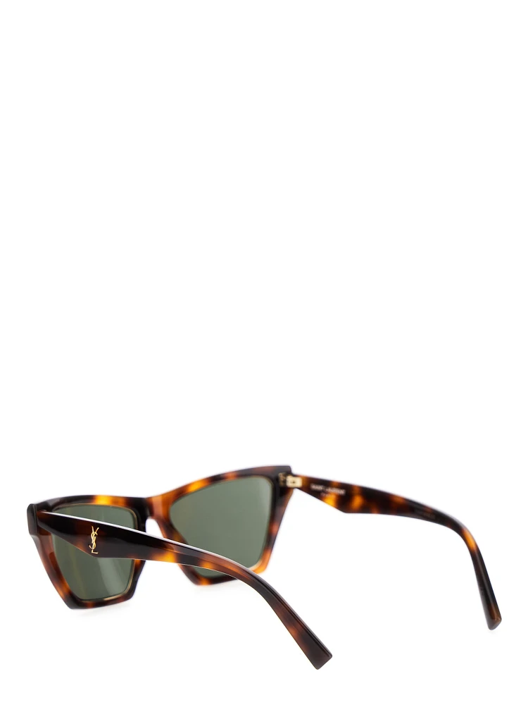 Brown Sunglasses with Tortoiseshell Print and Cassandre Logo on Temples in Acetate Woman alternative