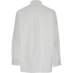 White Shirt with Classic Collar in Cotton Man