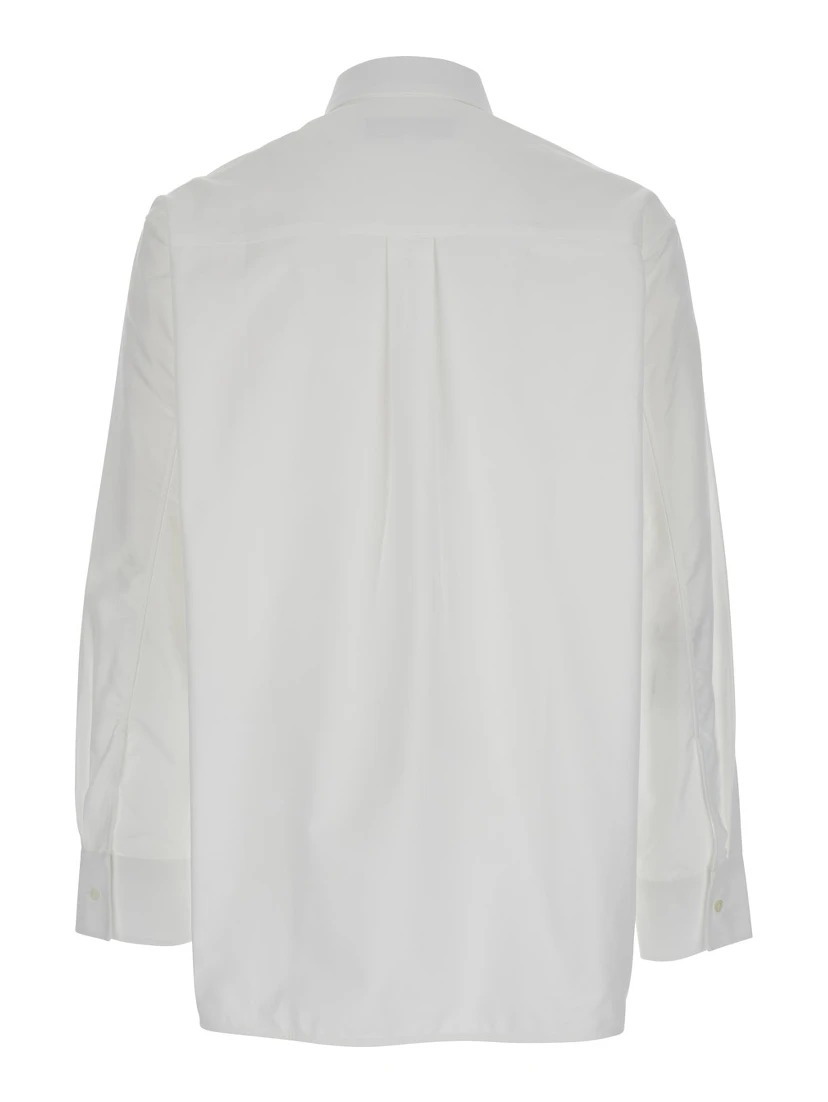 White Shirt with Classic Collar in Cotton Man