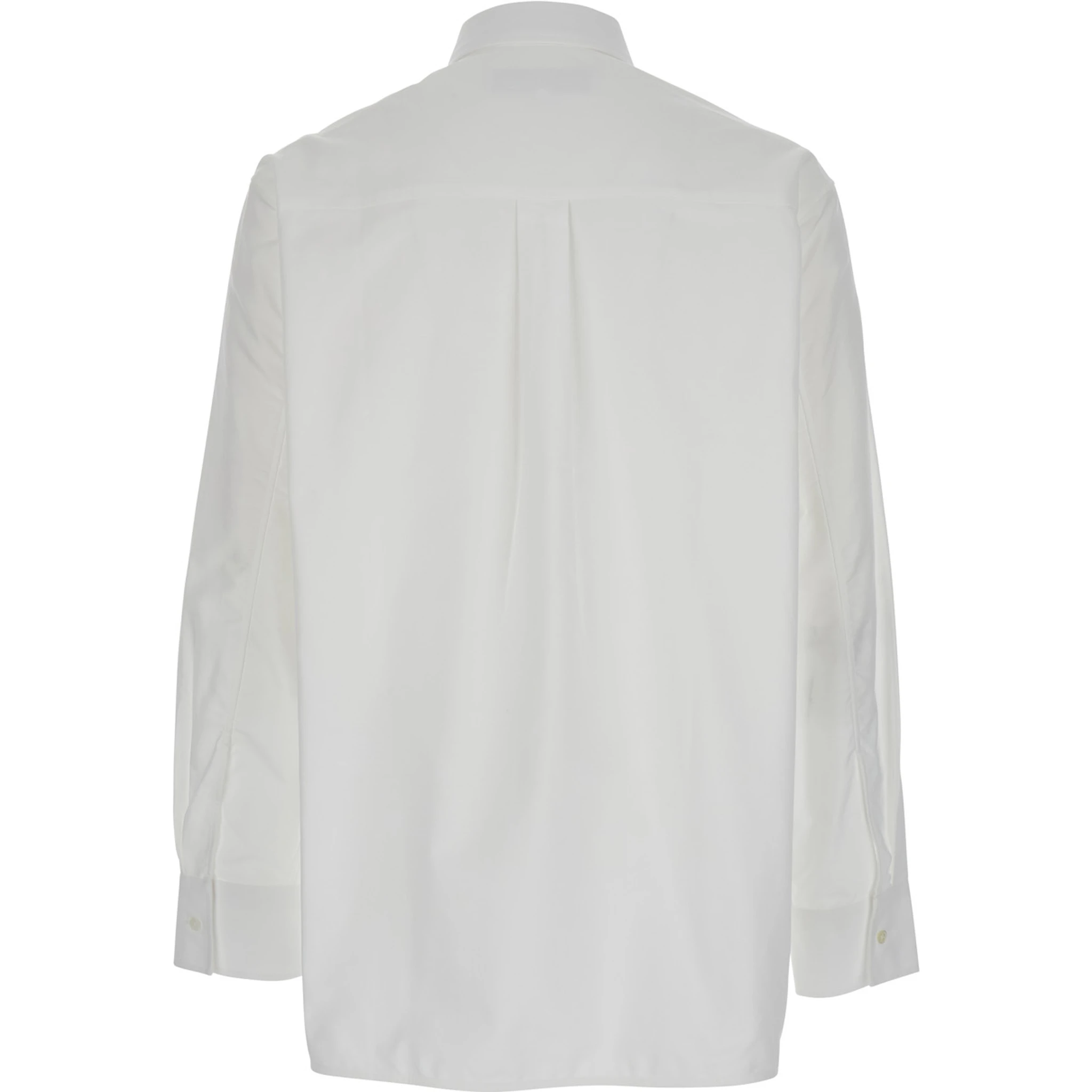 White Shirt with Classic Collar in Cotton Man