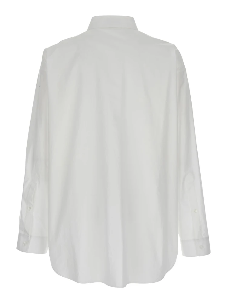White Shirt with Pointed Collar in Cotton Man alternative