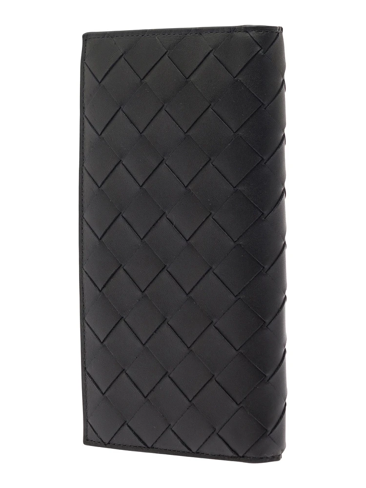 Black Card-Holder with Intreccio Motif in Leather Man alternative