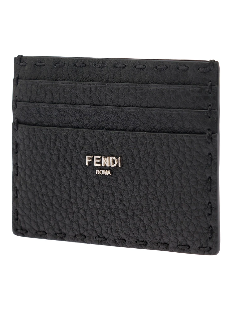 Black Card-Holder with Fendi Lettering in Leather Man alternative