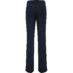 Blue Straight Pants with Concealed Closure in Candy Woman
