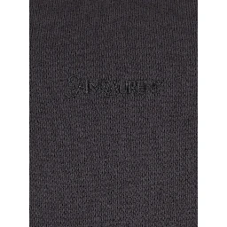 Dark Grey Hoodie with Logo Embroidered on the Front in Cotton Man