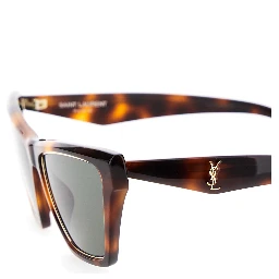 Brown Sunglasses with Tortoiseshell Print and Cassandre Logo on Temples in Acetate Woman