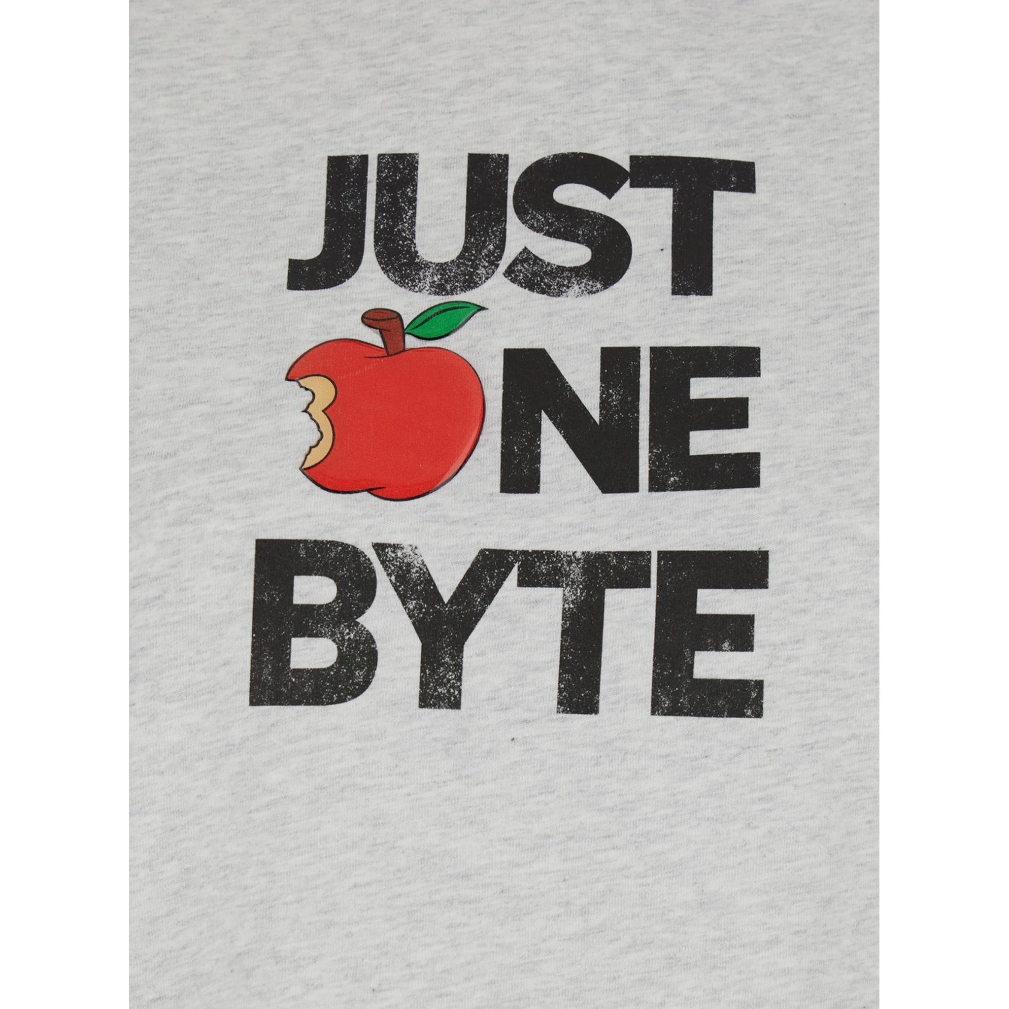 Grey Crew Neck T-Shirt with Front Print in Cotton Woman