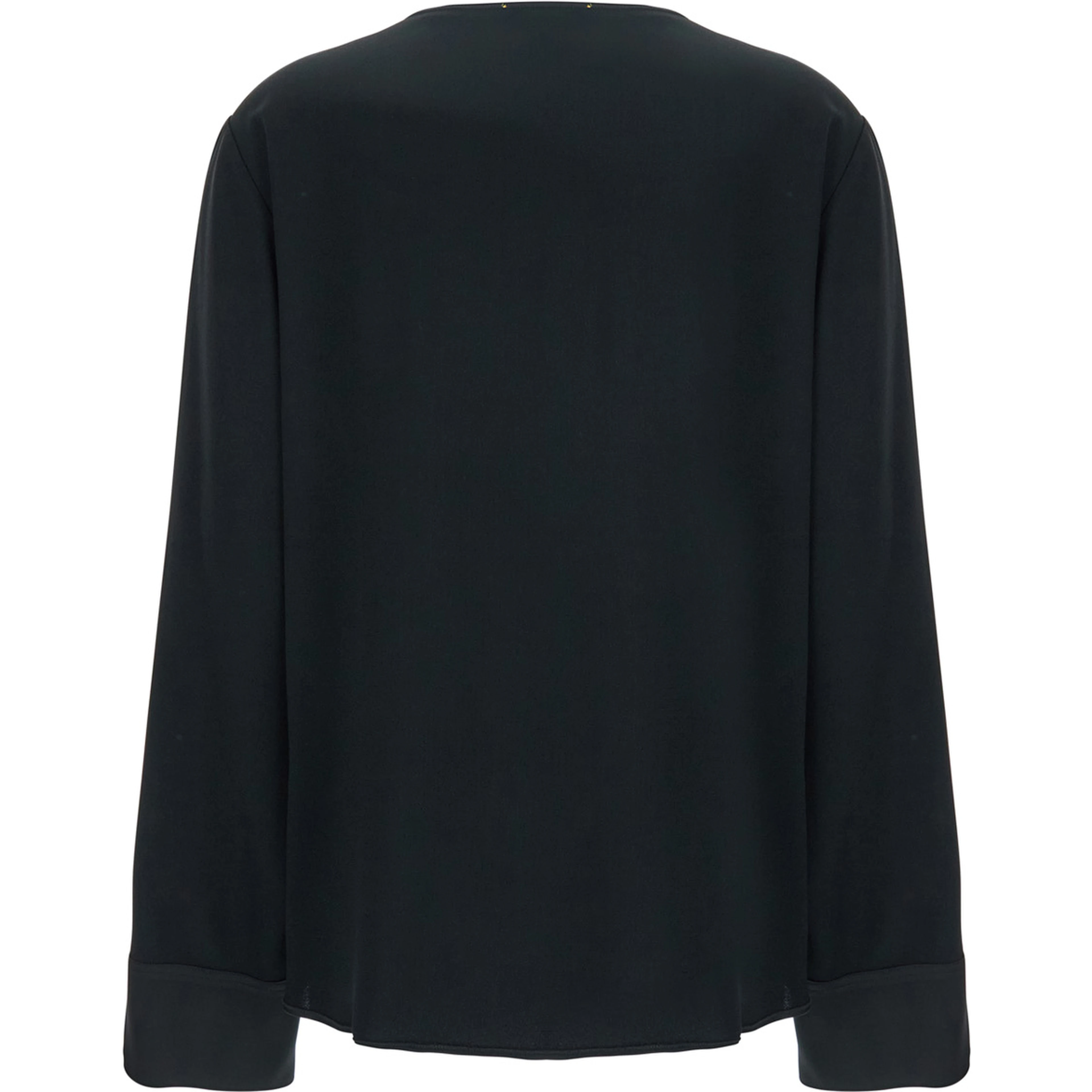 Black V-Neck Sweater in Acetate Blend Woman