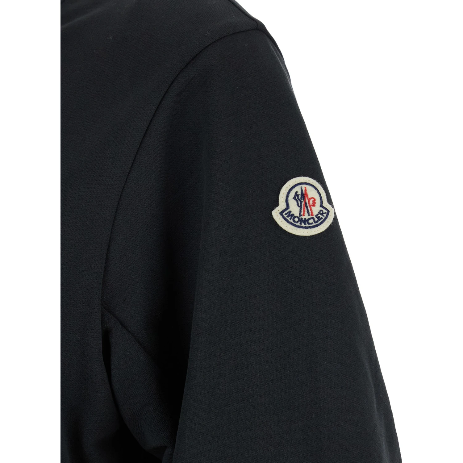 Black Dress with Elastic Waist and Logo Patch on the Sleeve in Tech Fabric Woman