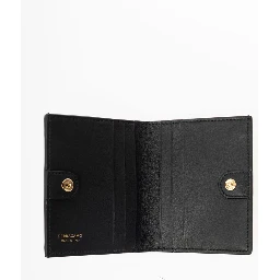 Wanda Black Wallet with Gancini Closure in Patent Leather Woman