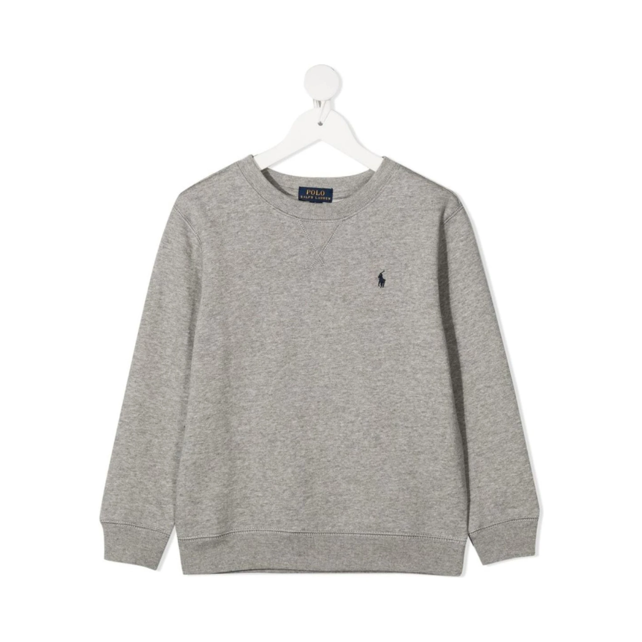 Grey Sweatshirt with Logo on the Front in Cotton Boy
