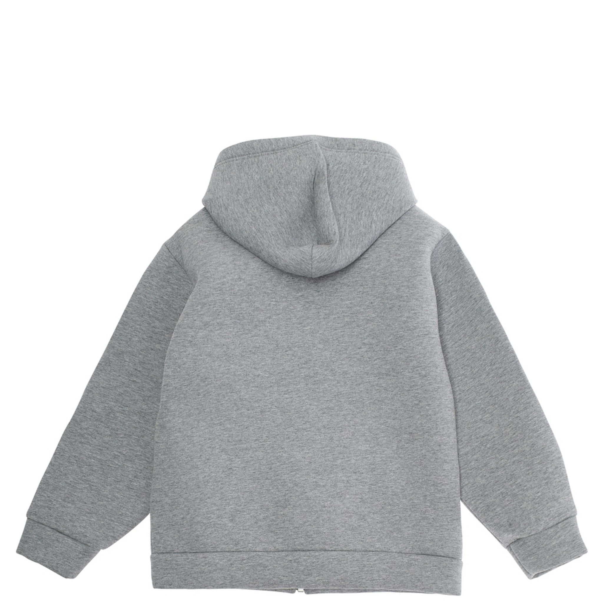 Grey Hoodie with Logo Lettering on the Front in Cotton Boy