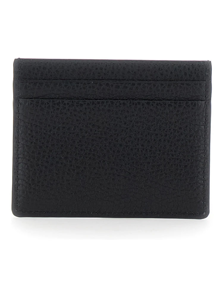 Black Card Holder with Rockstud Embellishments in Leather Man alternative
