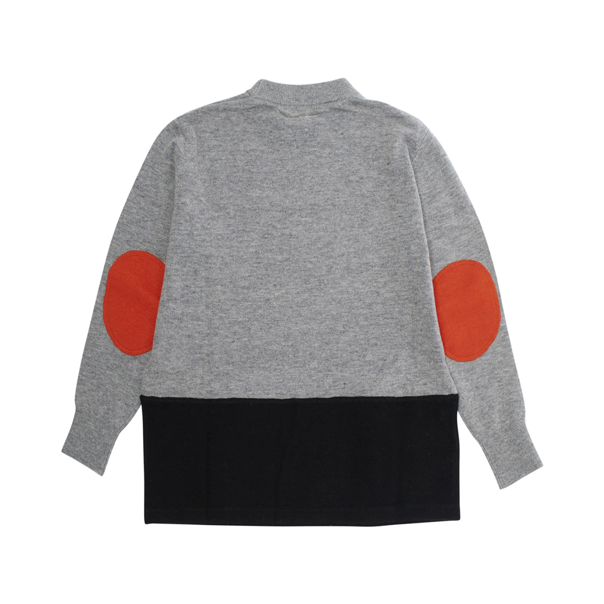 Grey Crewneck Sweatshirt with Logo Lettering on the Front in Cotton Boy