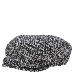 Grey Hat with Short Brim in Wool Blend Man