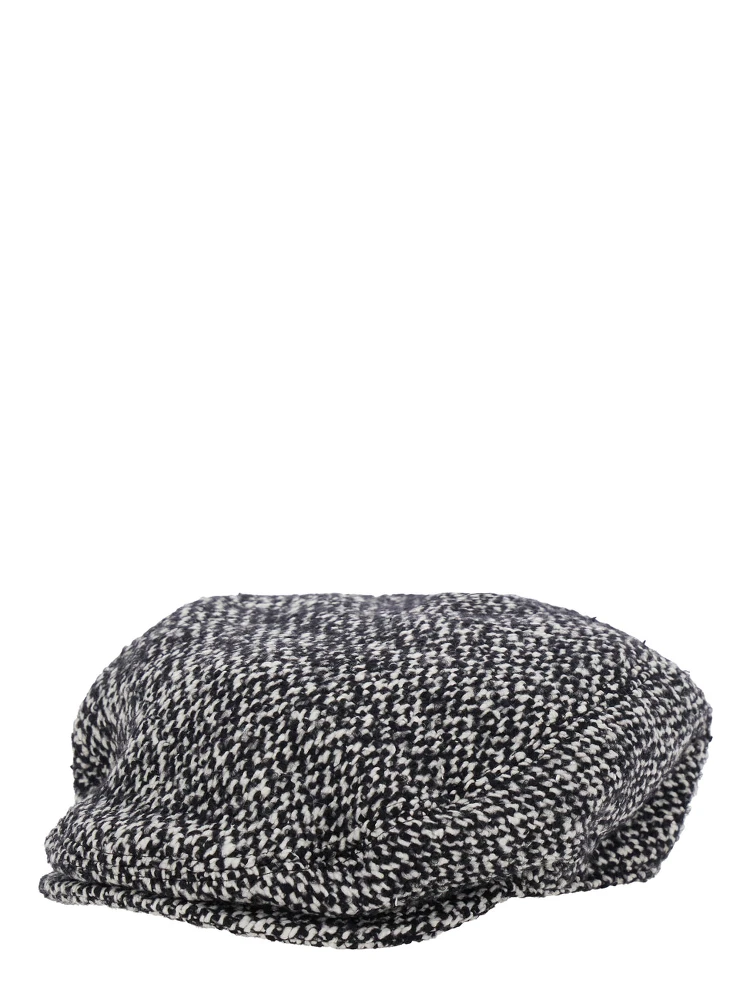 Grey Hat with Short Brim in Wool Blend Man