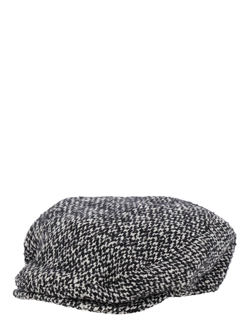 Grey Hat with Short Brim in Wool Blend Man