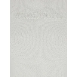 Adelio White Crewneck T-Shirt with Tonal Logo Lettering Embroidery on the Front in Viscose Blend Woman