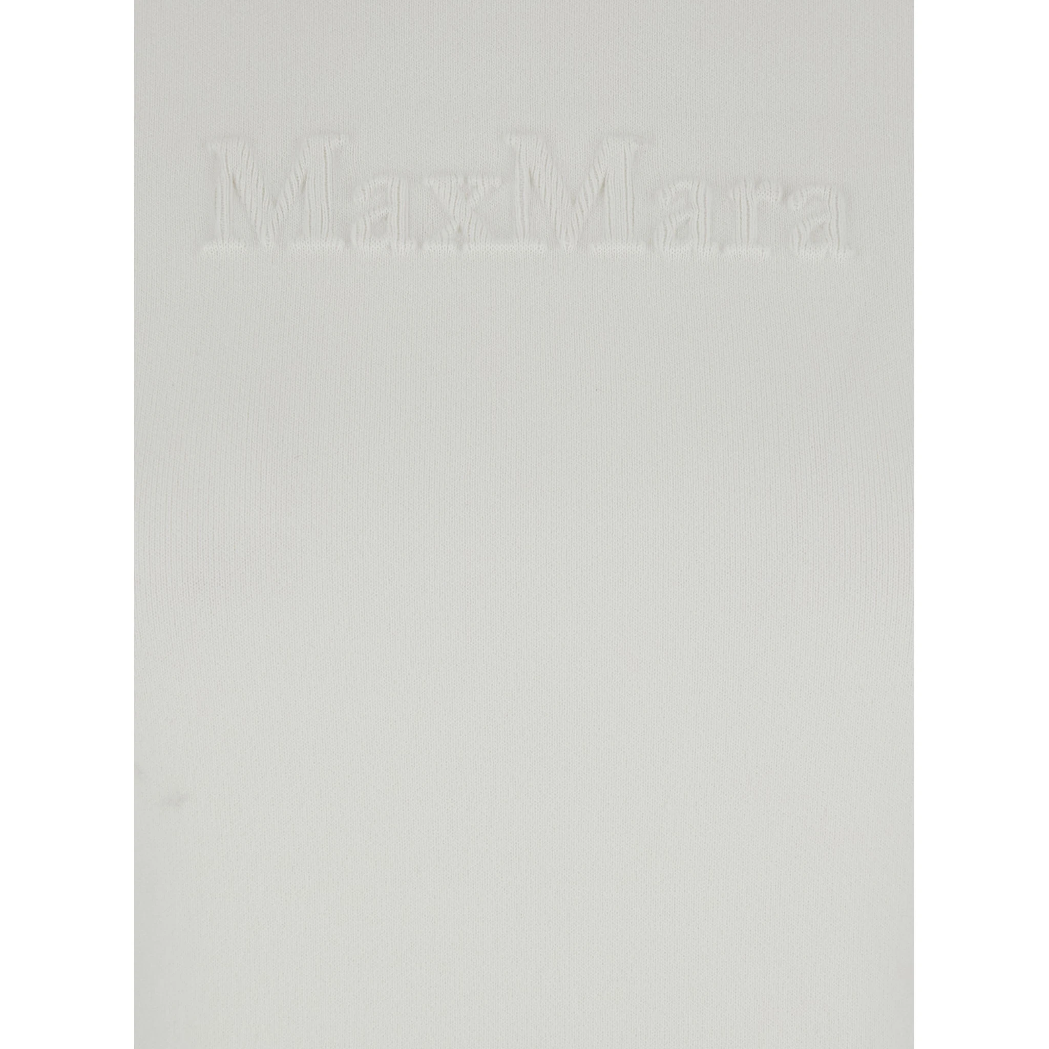 Adelio White Crewneck T-Shirt with Tonal Logo Lettering Embroidery on the Front in Viscose Blend Woman