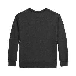 Grey Sweatshirt with Polo Bear Print on the Front in Cotton Boy