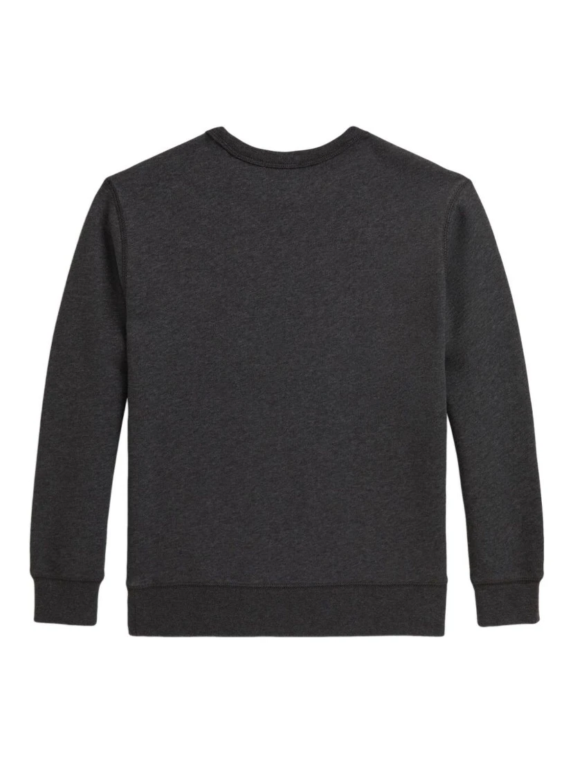 Grey Sweatshirt with Polo Bear Print on the Front in Cotton Boy