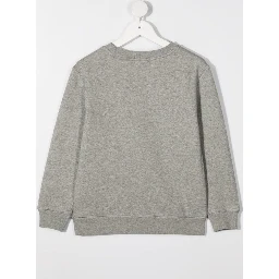 Grey Sweatshirt with Logo on the Front in Cotton Boy